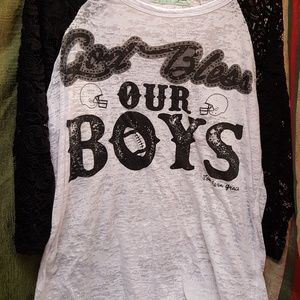 Southern Grace 3/4 Sleeves Top (2X)